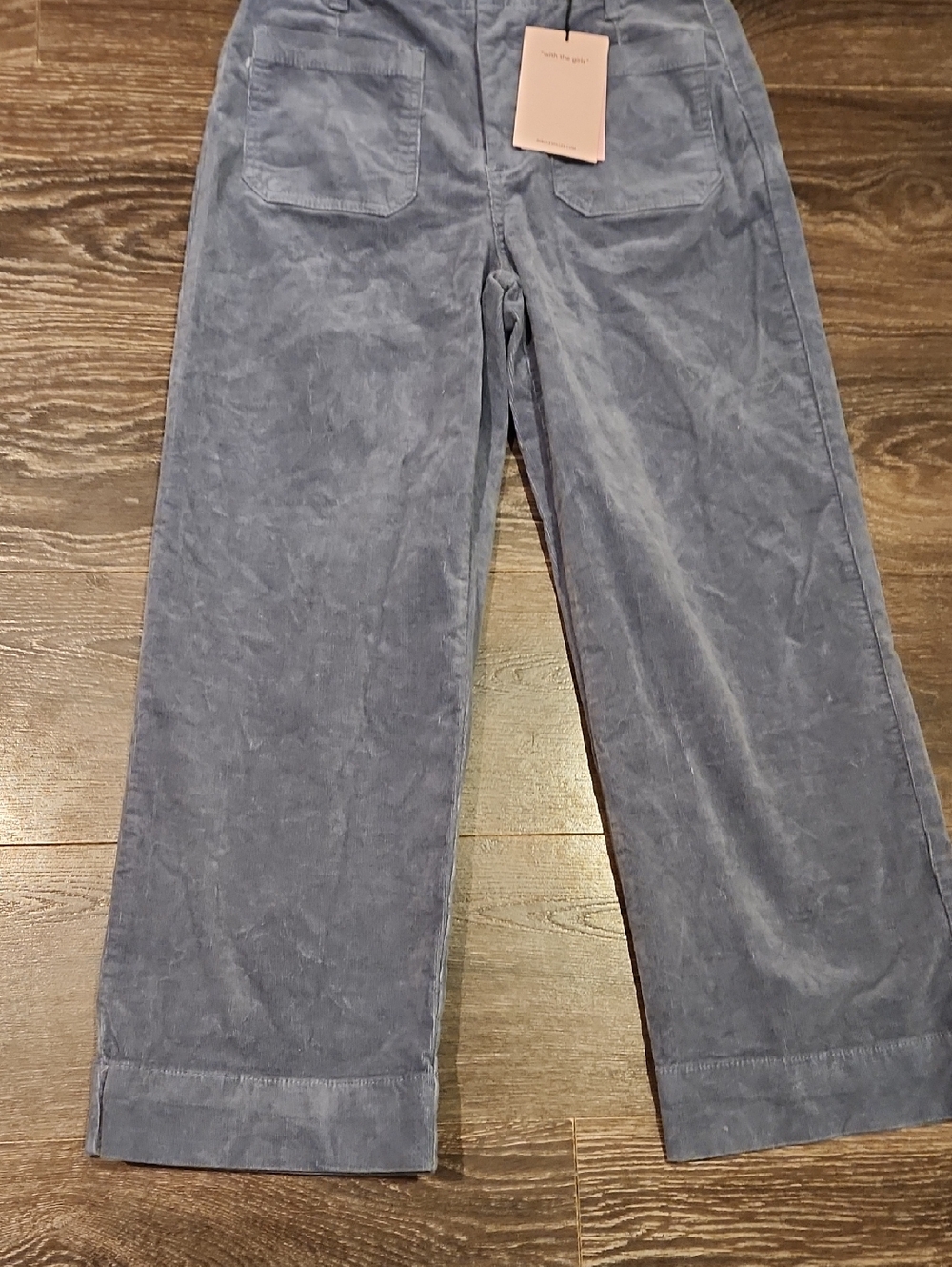❤️ NWT! ANTHROPOLOGIE AVEC LES FILLES HIGH RISE WIDE LEG CROP CORDUROY PANTS. 4 - Picture 4 of 9